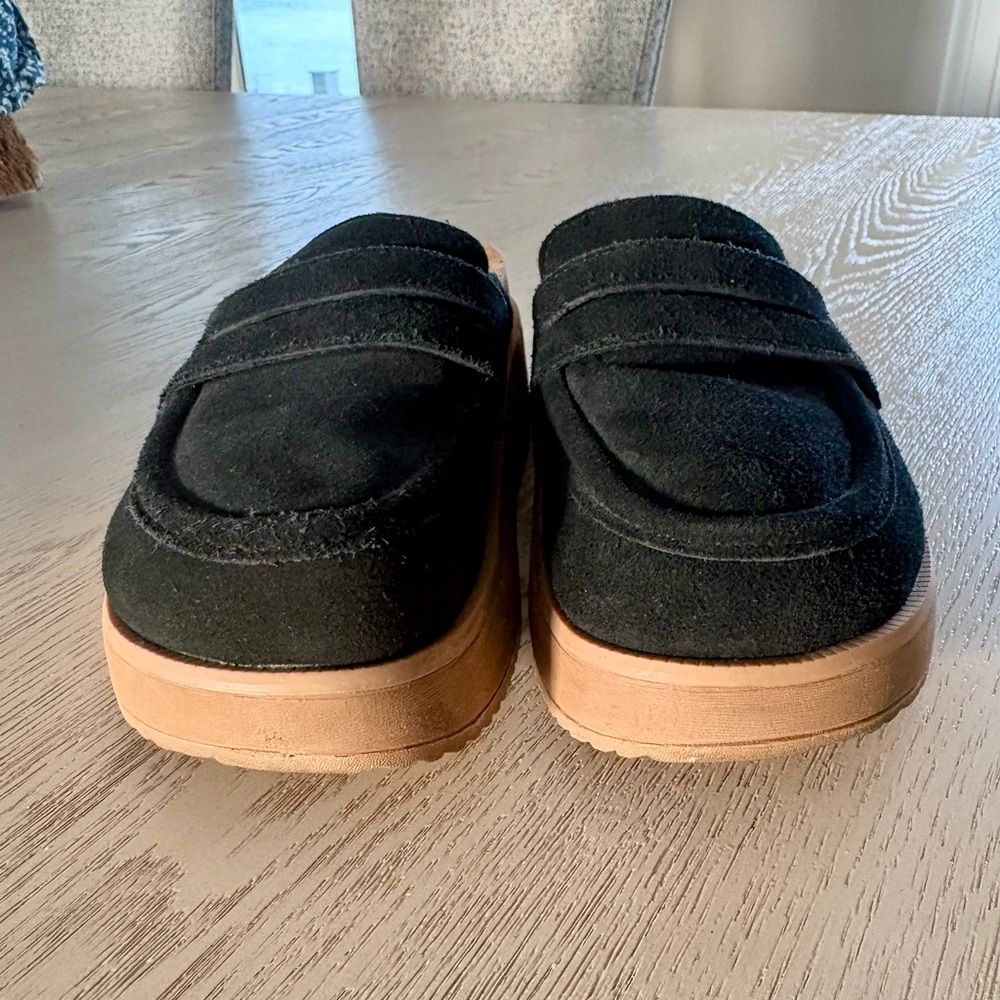 Reef Vista Liana Black Suede Loafer Mule - Women Size 6 - Picture 7 of 11
